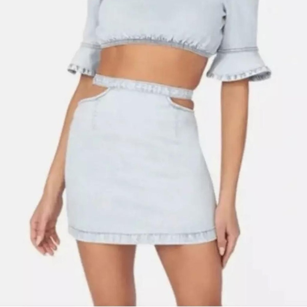 WEWOREWHAT
Cut-Out Denim Mini Skirt